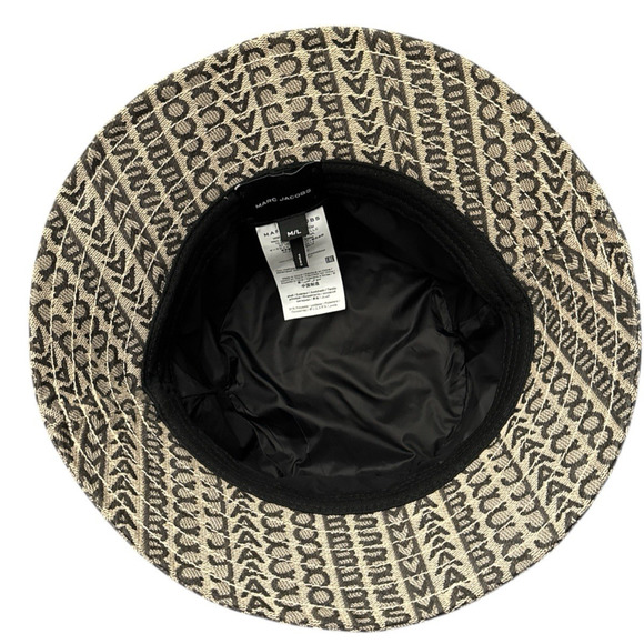 Marc Jacobs Black and Cream Patterned Hat main image 5